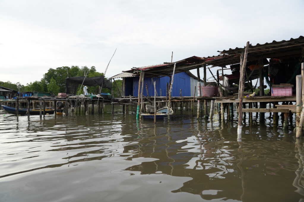 Stilt fishing houses