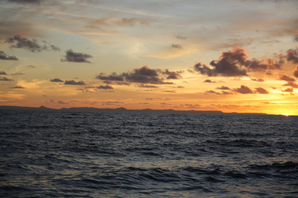 Sea sunset over the gulf