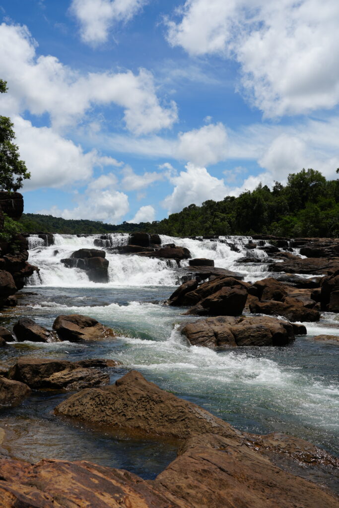 Tatai waterfall, blue sky