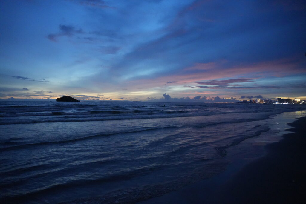 Beach at blue hour